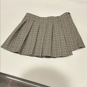 Zara Checkered Mini Skirt in Black and Gray